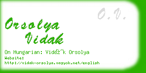 orsolya vidak business card